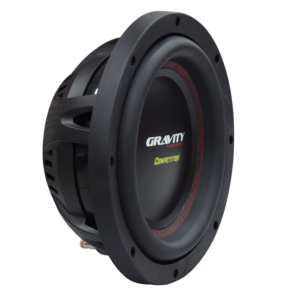 Gravity GRWF10 10 pulgadas 1200 vatios de audio de coche bajo el asiento  Subwoofer potente altavoz Pro Audio activo de aluminio súper delgado con  alta