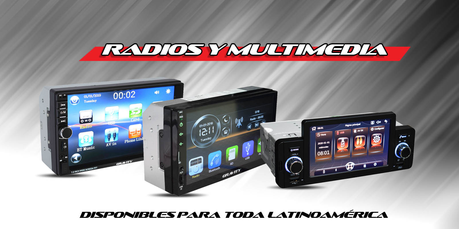 Radio Android 10.1 IPS Tactil 2 Din Apple Car Play/Android Auto -  AND10116CPA - Gravity Car Audio, Amplificadores, Subwoofers, Speakers y  Cables