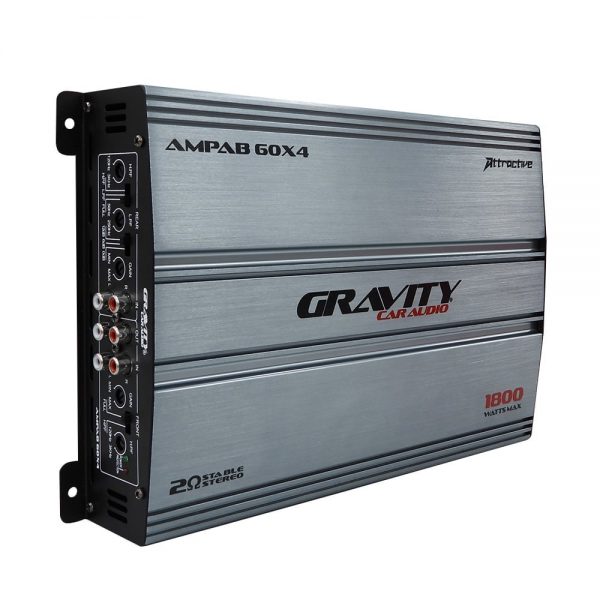 Amplificador 4 Canales 60x4 AB 2ohm 1800wMAX - AMPAB60X4 - Gravity