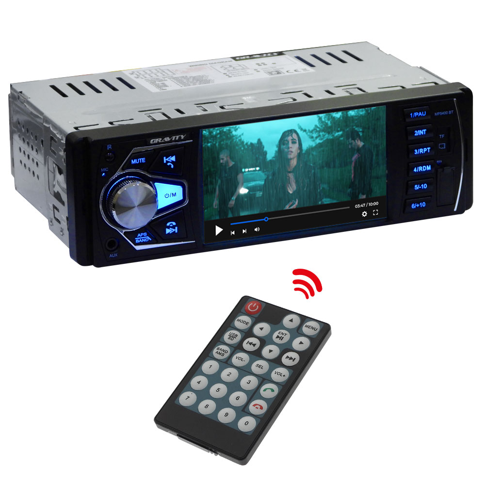 Radio Hippcron Car Radio 1 Din 4 1 Pantalla Táctil Bluetooth Estéreo Mp5  Player Receptor FM Con Luz De Colores Control Remoto De 37,26 €